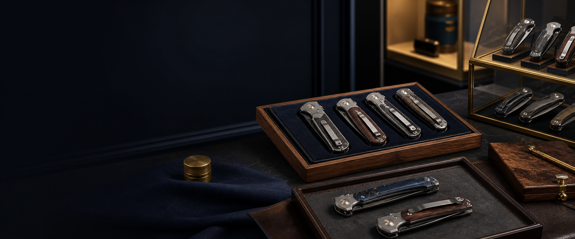 premium folding knife still life for FoldingKnife.uk homepage