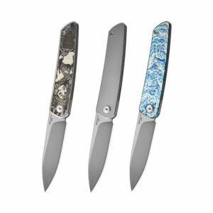 Outdoor Camping Folding Pocket Knife - M398 Steel, Titanium Handle - Pocket Utility Tool - Style 0394
