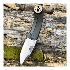 Outdoor Camping Folding Pocket Knife - Black Textured Handle Utility Tool - Style 1664