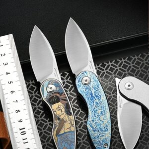 Color Engraved Outdoor EDC Folding Knife