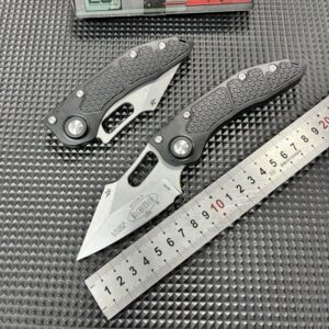 Compact Outdoor EDC Folding Knife with Textured Handle