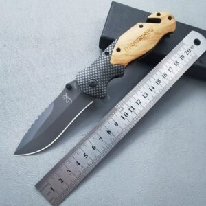 Tan Handle Outdoor EDC Folding Knife