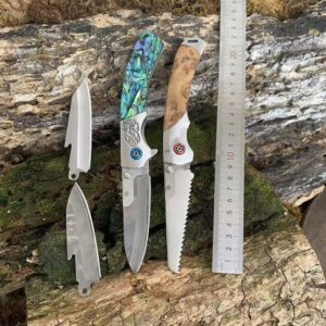 Outdoor EDC Folding Knife Set with Ruler Image