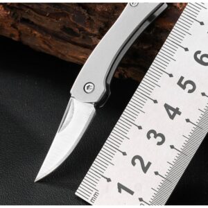 Outdoor Folding Knife with Silver Handle