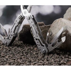 Silver Outdoor Multi-Tool Folding Pliers