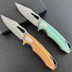 Colourful Handle Outdoor Folding Knife Set
