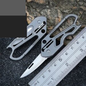 Grey Carabiner Outdoor Utility Knife Pair