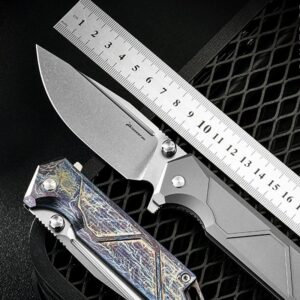 Engraved Handle Outdoor EDC Folding Knife