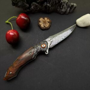 Wood Handle Outdoor Folding Knife