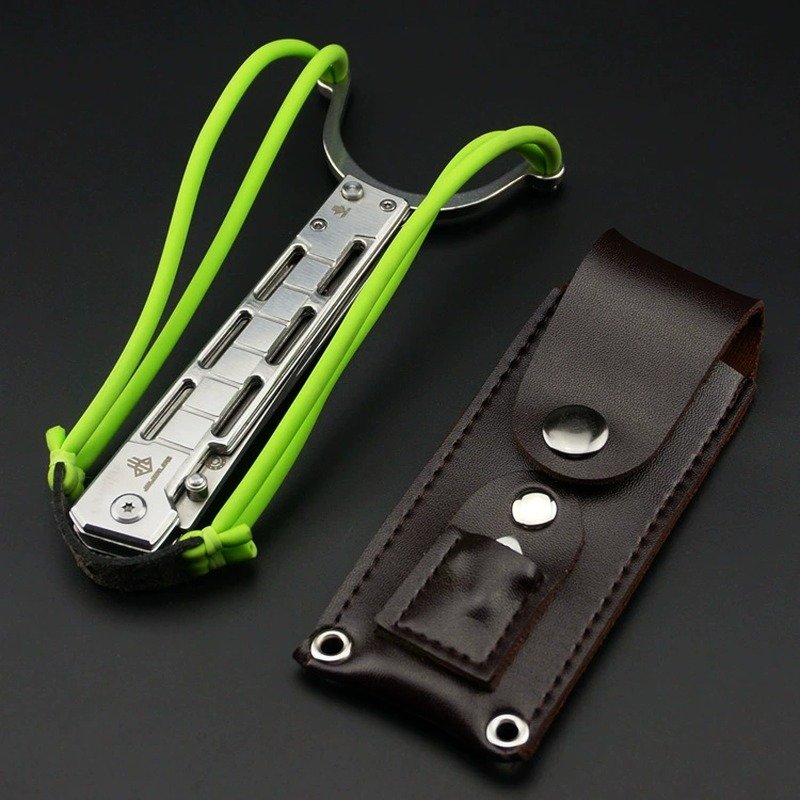 silver-outdoor-folding-knife-with-black-sheath Silver Outdoor Folding Knife With Black Sheath