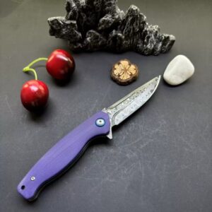 Purple Handle Outdoor Folding Knife