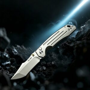 Silver Handle Outdoor Folding Knife
