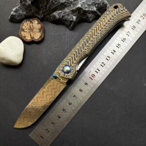 Pattern Handle Outdoor EDC Folding Knife
