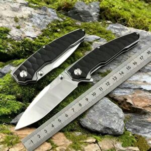 Black Handle Outdoor EDC Folding Knife