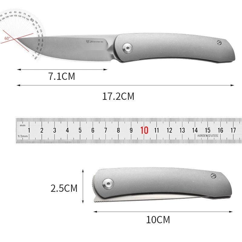 silver-stonewashed-outdoor-edc-folding-knife Silver Stonewashed Outdoor EDC Folding Knife