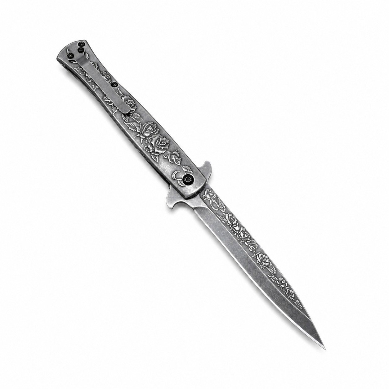 48146-main-white-clean.jpg Swordfish Rose Relief Fold Folding Knife
