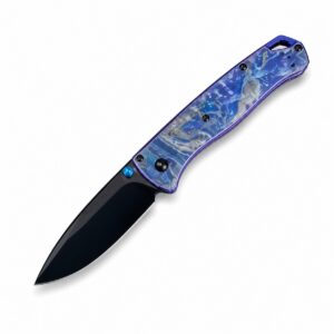 Butterfly 535 M390 Sanding DLC Blade Titanium Laser Handle Blue SF Express