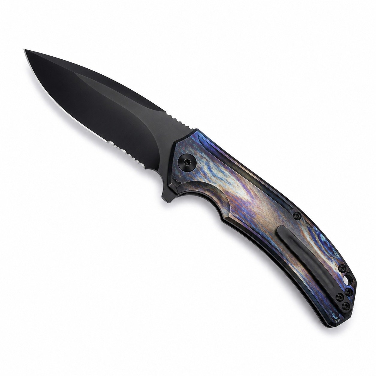 48677-main-white-clean.jpg Dance Of The Undead M390 Sanding DLC Blade Titanium Alloy Handle SF Express